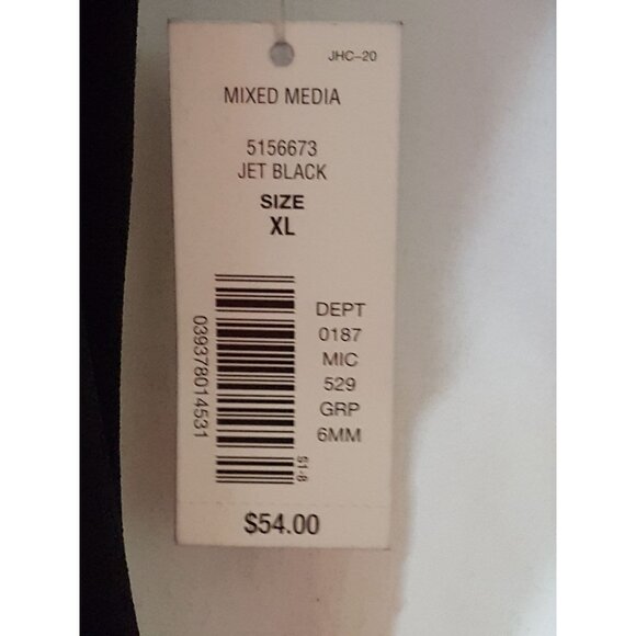 Judith Hart Womens Blouse XL Black Cowl Neck Long Sleeve Velour Inset - Picture 6 of 6